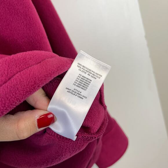 TNA Aritzia XS Sno Polar Button Down Shirt Pink Fleece - Picture 6 of 10